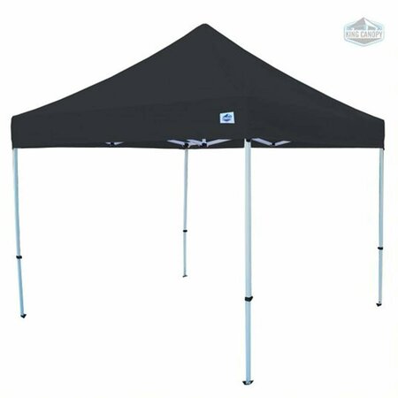 KING CANOPY 10 x 10 ft. White Frame Instant Pop Up Tuff Tent with Black Cover TTSHAL10BK